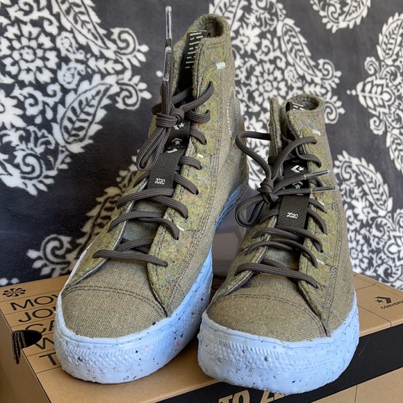 Converse Chuck Taylor All Star Crater Hi Yellow/Carbon Jasper MEN`S - Picture 8 of 16